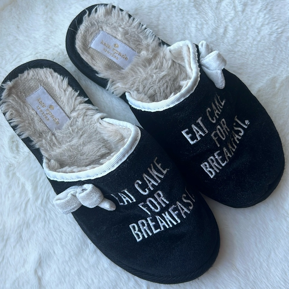 Kate Spade Fuzzy Slippers